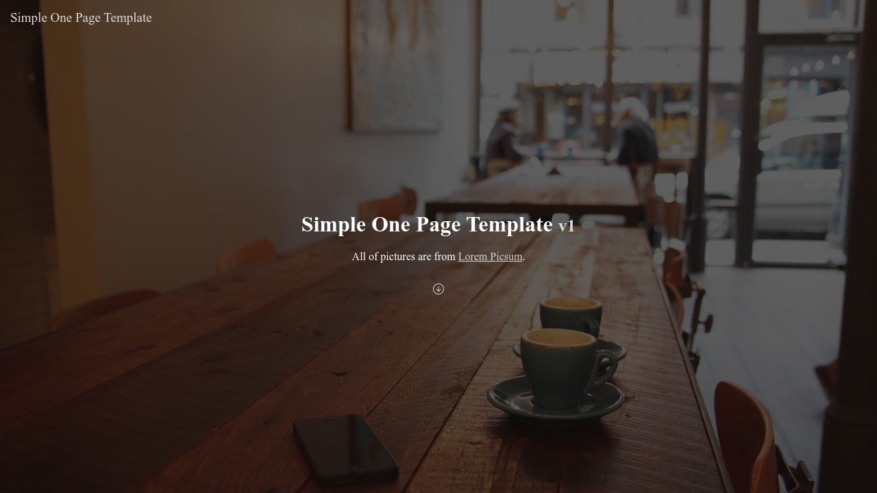 Simple One Page Template
